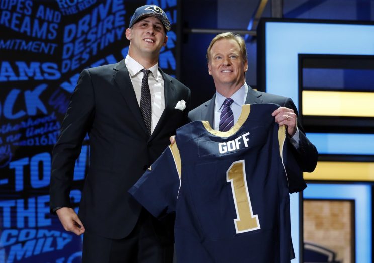 The Los Angeles Rams hope rookie quarterback Jared Goff fixes their offensive issues (AP)