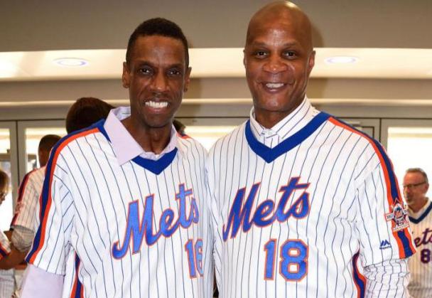 Dwight 'Doc' Gooden (left) and Darryl Strawberry (right) during a recent Mets' reunion. (AP)