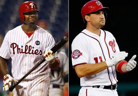 Ryan Howard (left) and Ryan Zimmerman (right) (AP Images)