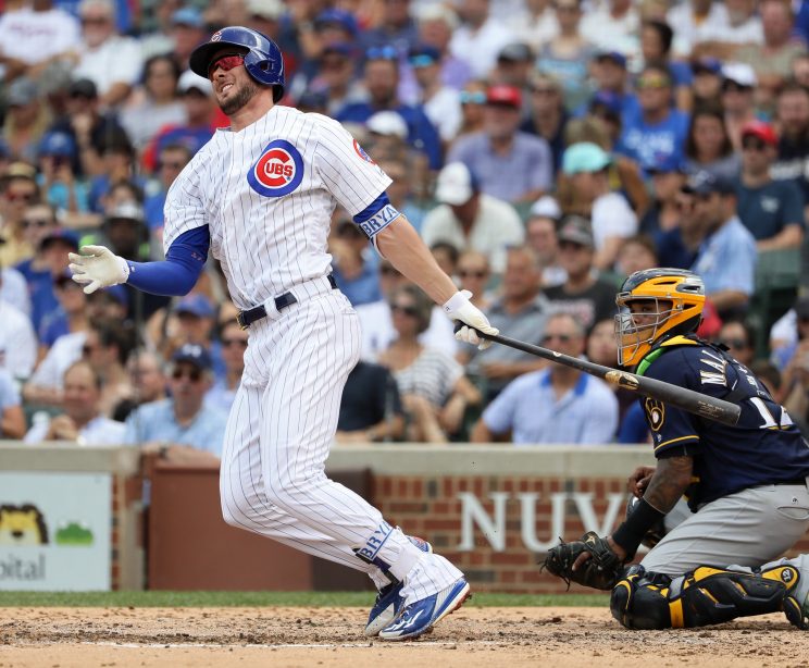 Kris Bryant refused to make outs Thursday. (Getty Images/Jonathan Daniel)