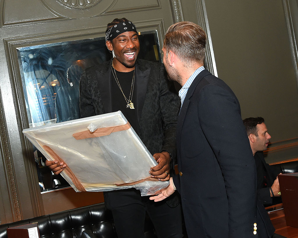 Amar'e Stoudemire attends Haute Time Celebrates Amar'e Stoudemire presented By Avion Reserva 44 at American Cut on July 31, 2016 in New York City. (Ben Gabbe/Getty Images for Haute Living)