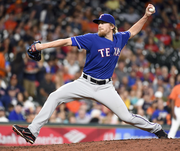 Texas Rangers relief pitcher Jake Diekman. (AP Photo/Eric Christian Smith)
