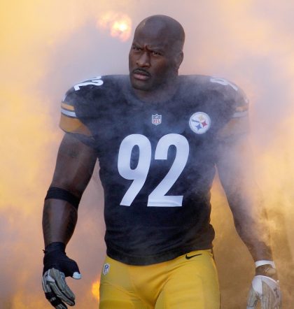 James Harrison of the Pittsburgh Steelers has a funny response to getting drug tested by the NFL. (Getty Images)