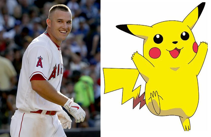 Mike Trout is among those obsessed with Pokemon Go. (AP)