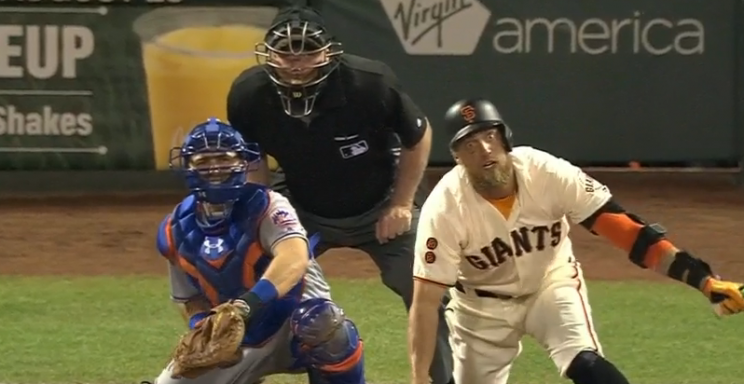 Hunter Pence makes an amazing face, part III (via MLB.TV)