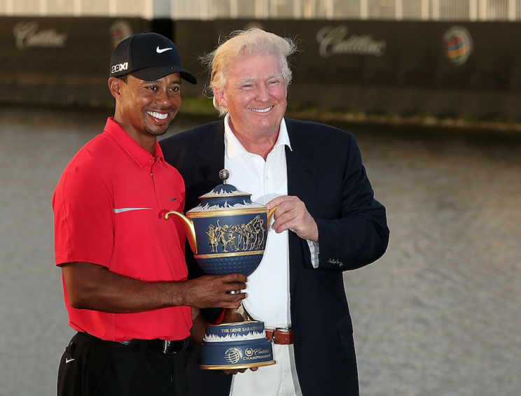 Tiger Woods and Donald Trump (Getty file photo)
