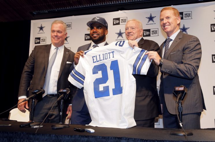 Ezekiel Elliott was selected by the Cowboys with the fourth pick of the draft (AP)