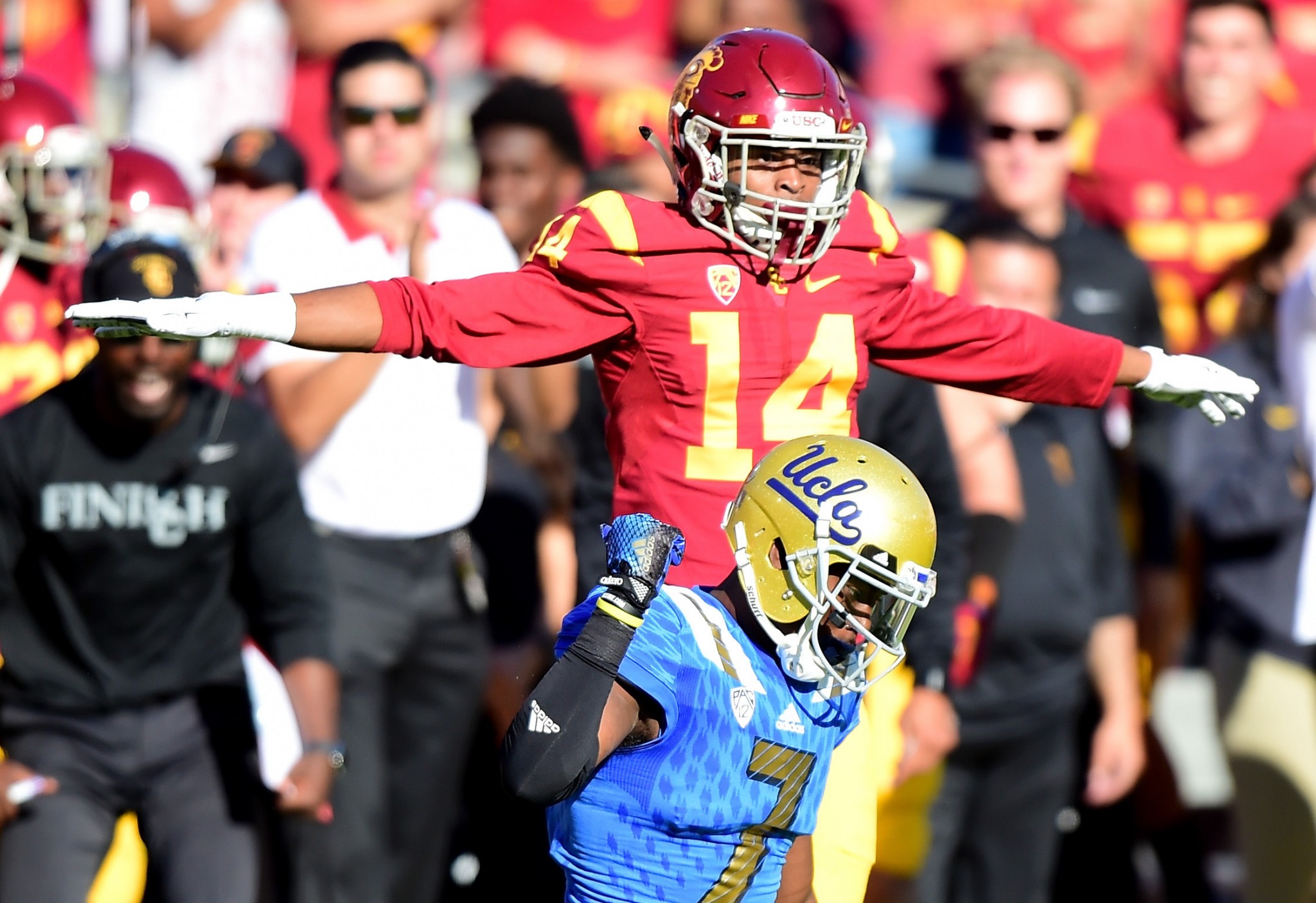 Isaiah Langley will miss USC's game vs. Alabama (Getty). 