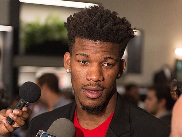 Jimmy Butler takes on the questions. (Getty Images)