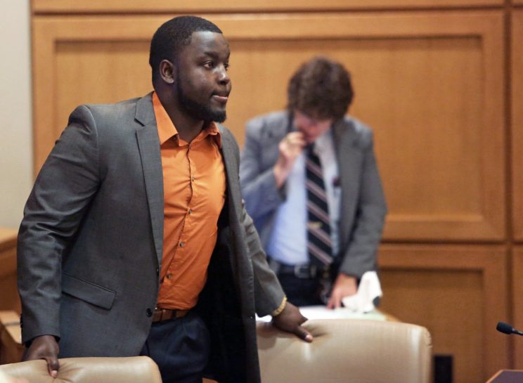 Montee Ball after he was sentenced in court (AP)
