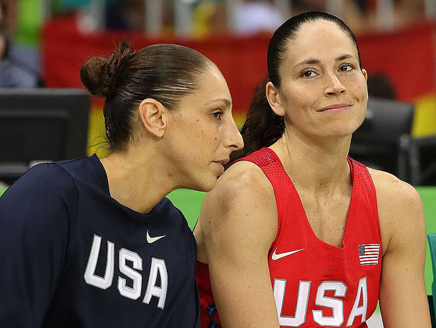 Diana Taurasi and Sue Bird. (Getty Images)