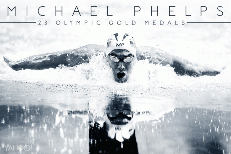 Michael Phelps 23 gold medals gif