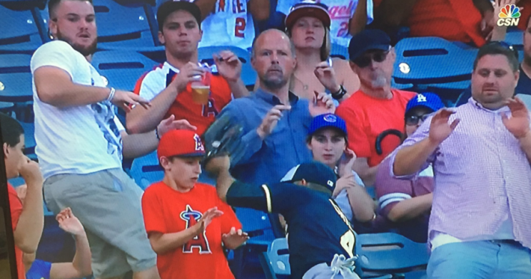 The crowd as Coco Crisp robs a home run, via @CaseyPrattABC7
