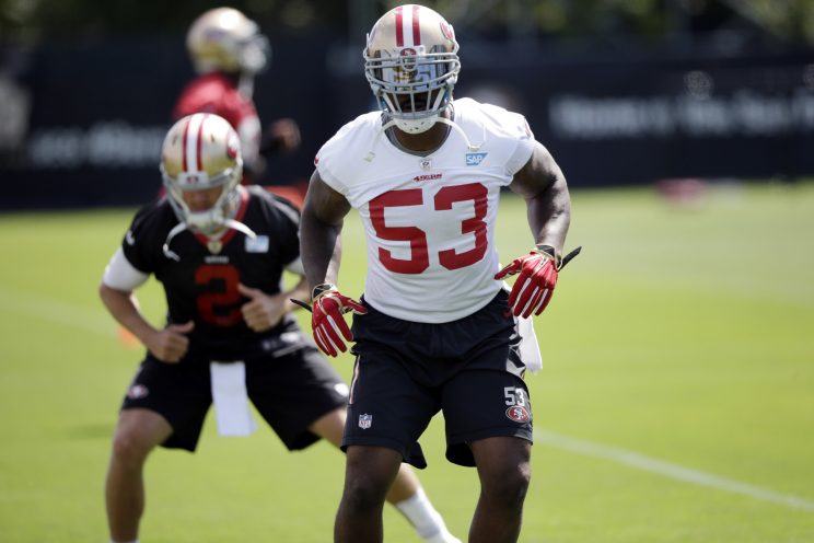 NaVorro Bowman is signed with the 49ers through 2022 (AP)