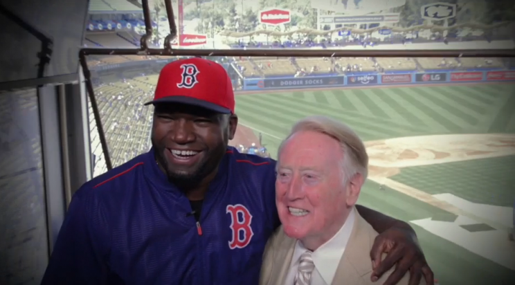David Ortiz and Vin Scully share some quality time.