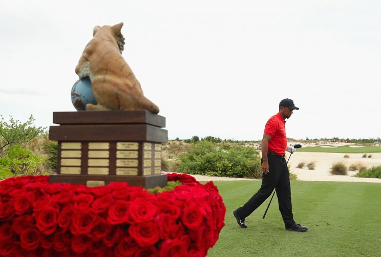 Tiger Woods on the final day of the Hero World Challenge. (Getty Images)