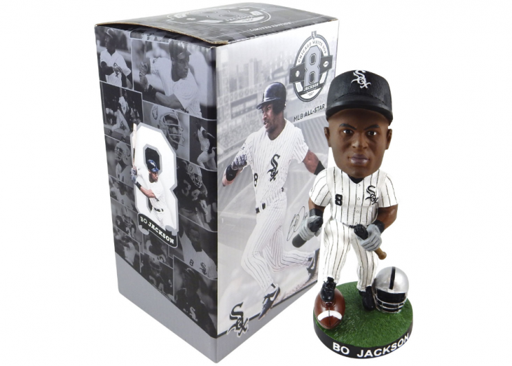 Still photo of the Bo Jackson bobblehead.