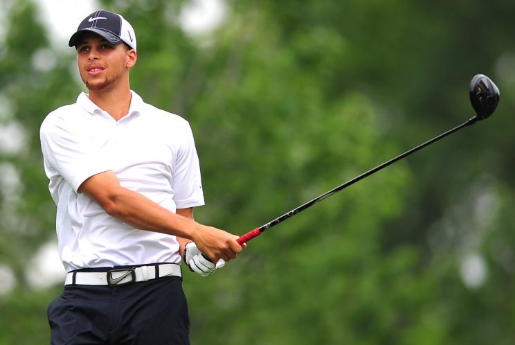 Steph Curry is a very good golfer. (Charlotte Observer)