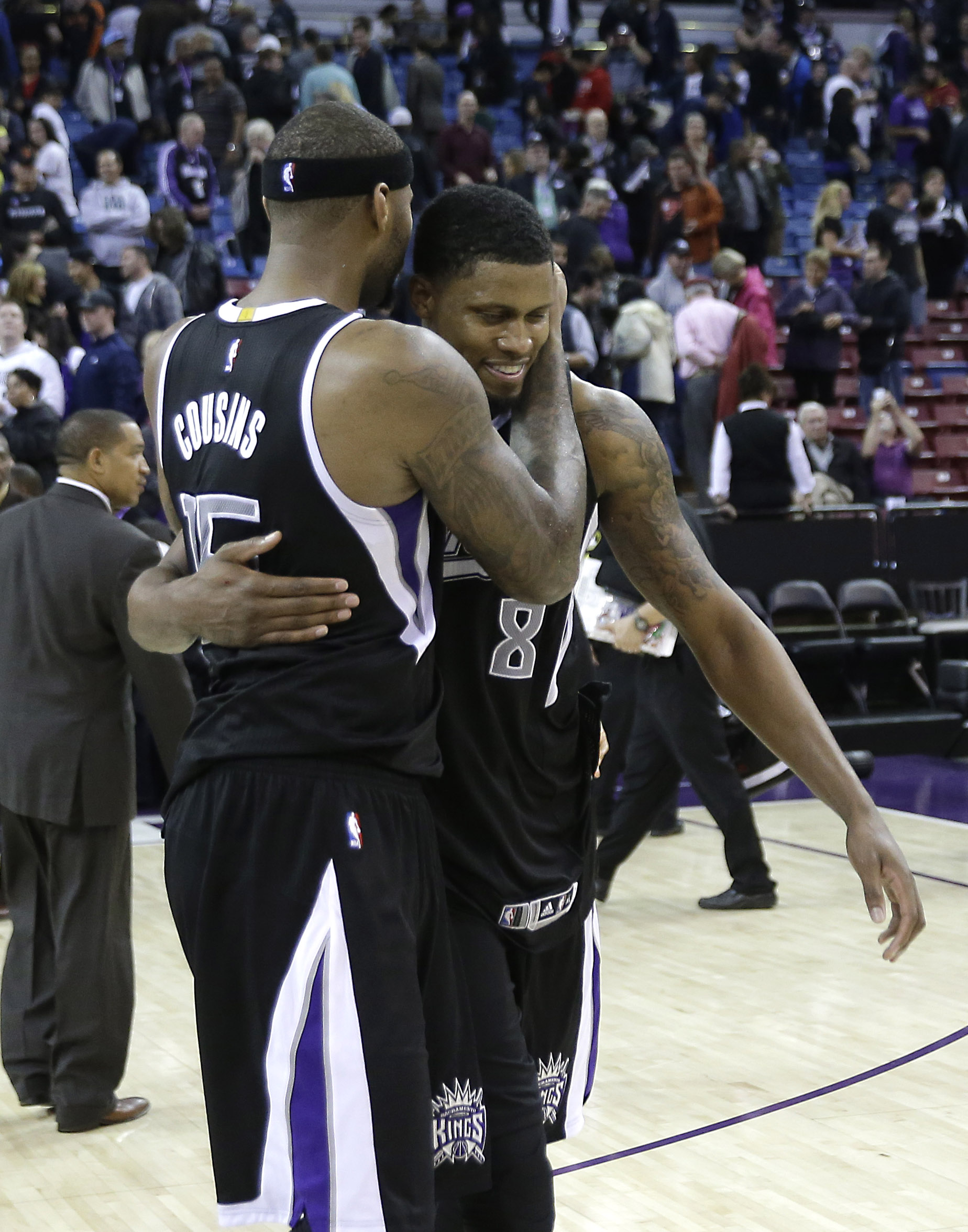 DeMarcus Cousins (left) and Rudy Gay are mauling opposing frontcourts. (AP/Rich Pedroncelli)