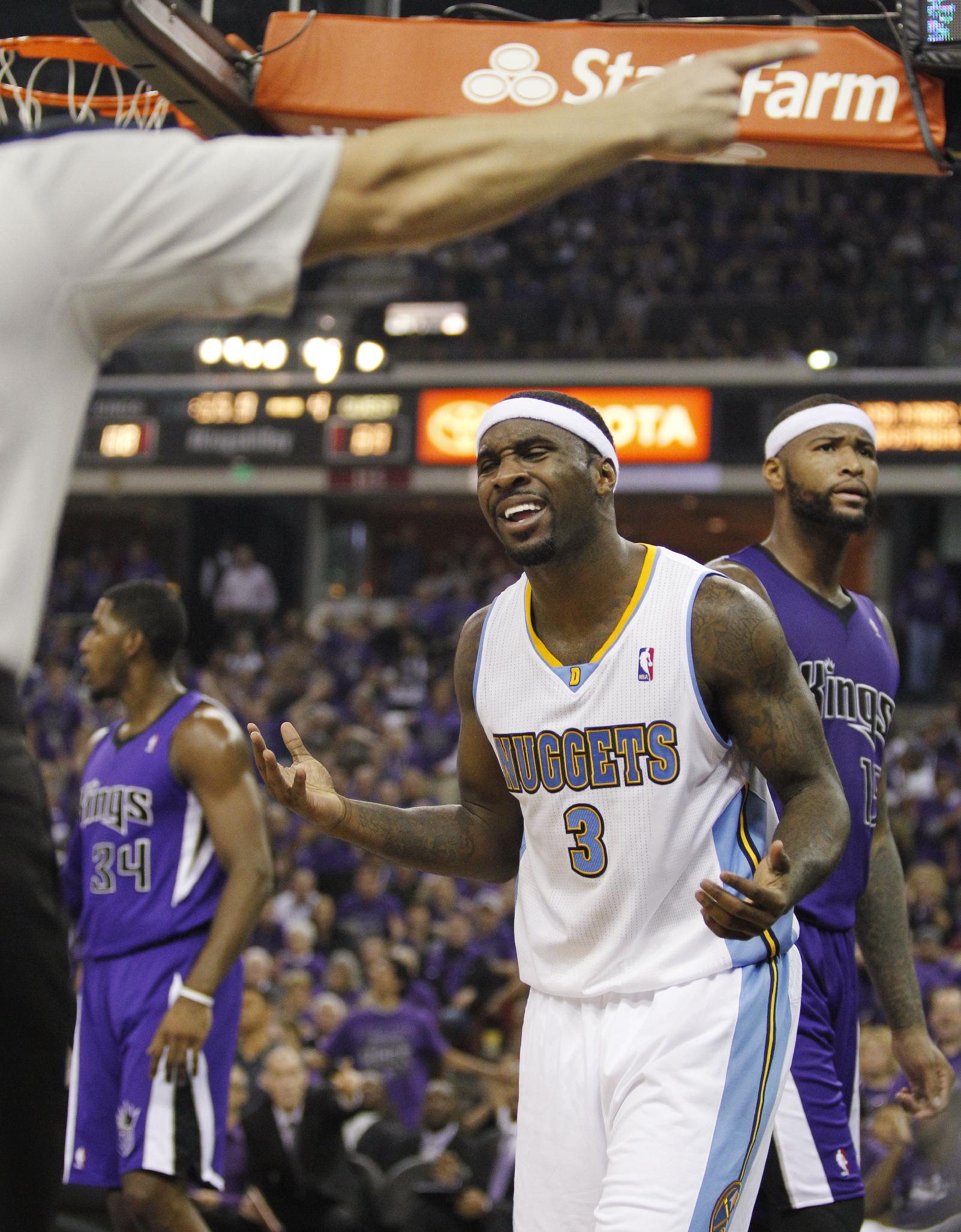 Ty Lawson reacts. (AP/Genevieve Ross)