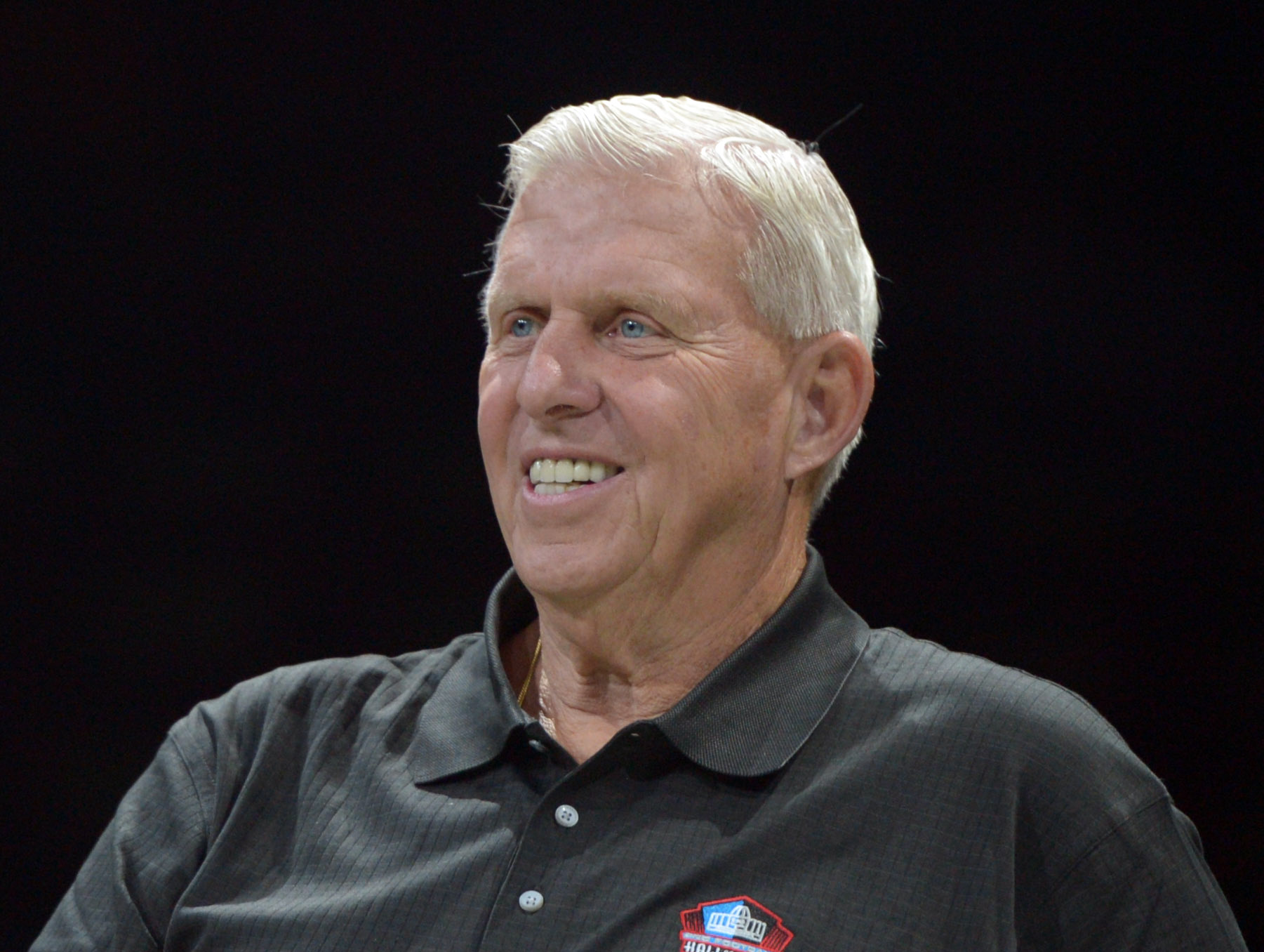 Aug 4, 2013; Canton, OH, USA; Bill Parcells at the 2013 Enshrinees Gameday Roundtable at the Canton Memorial Civic Center. (Kirby Lee-USA TODAY Sports)