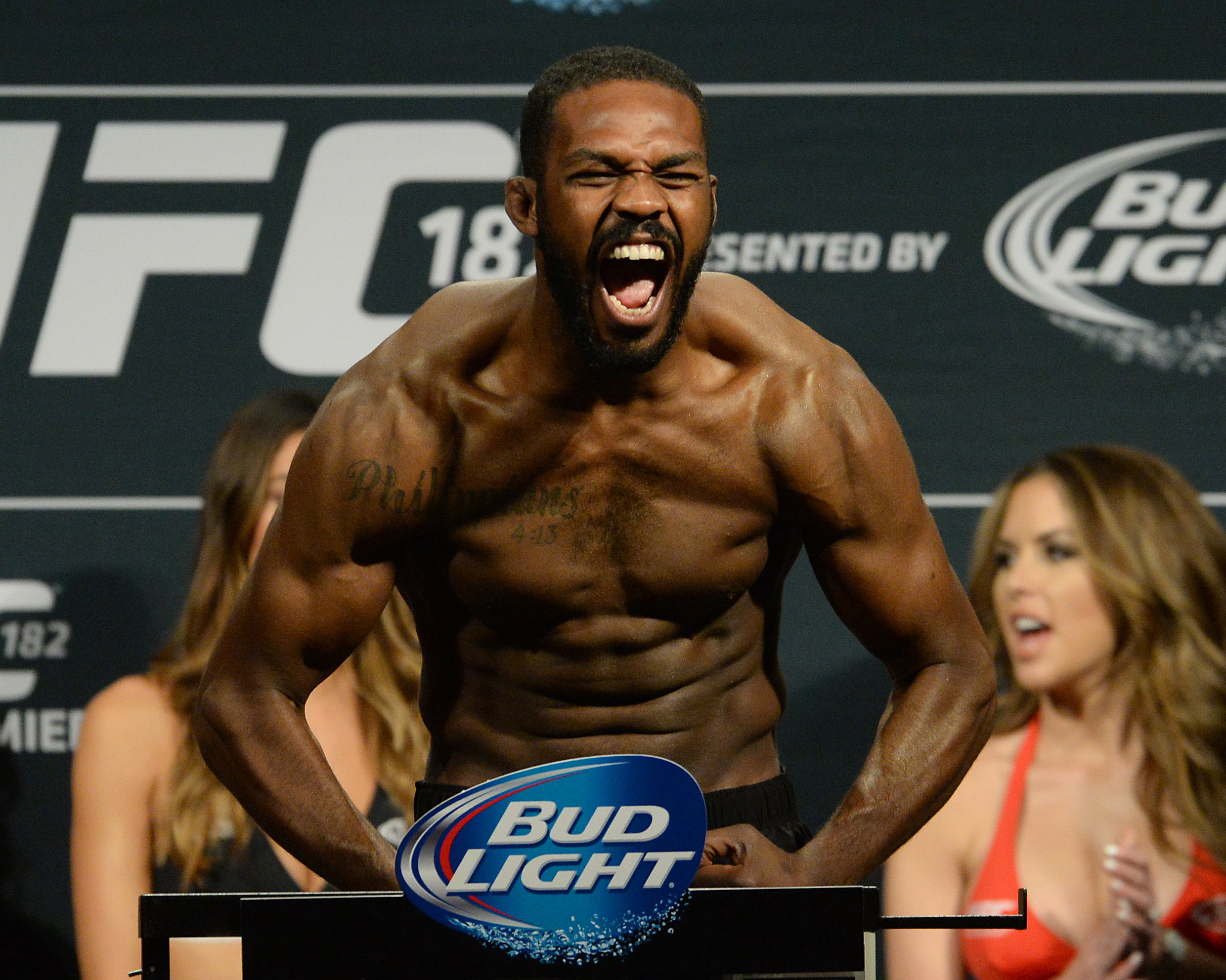 Jon Jones is serving an indefinite suspension from the UFC. (USAT)