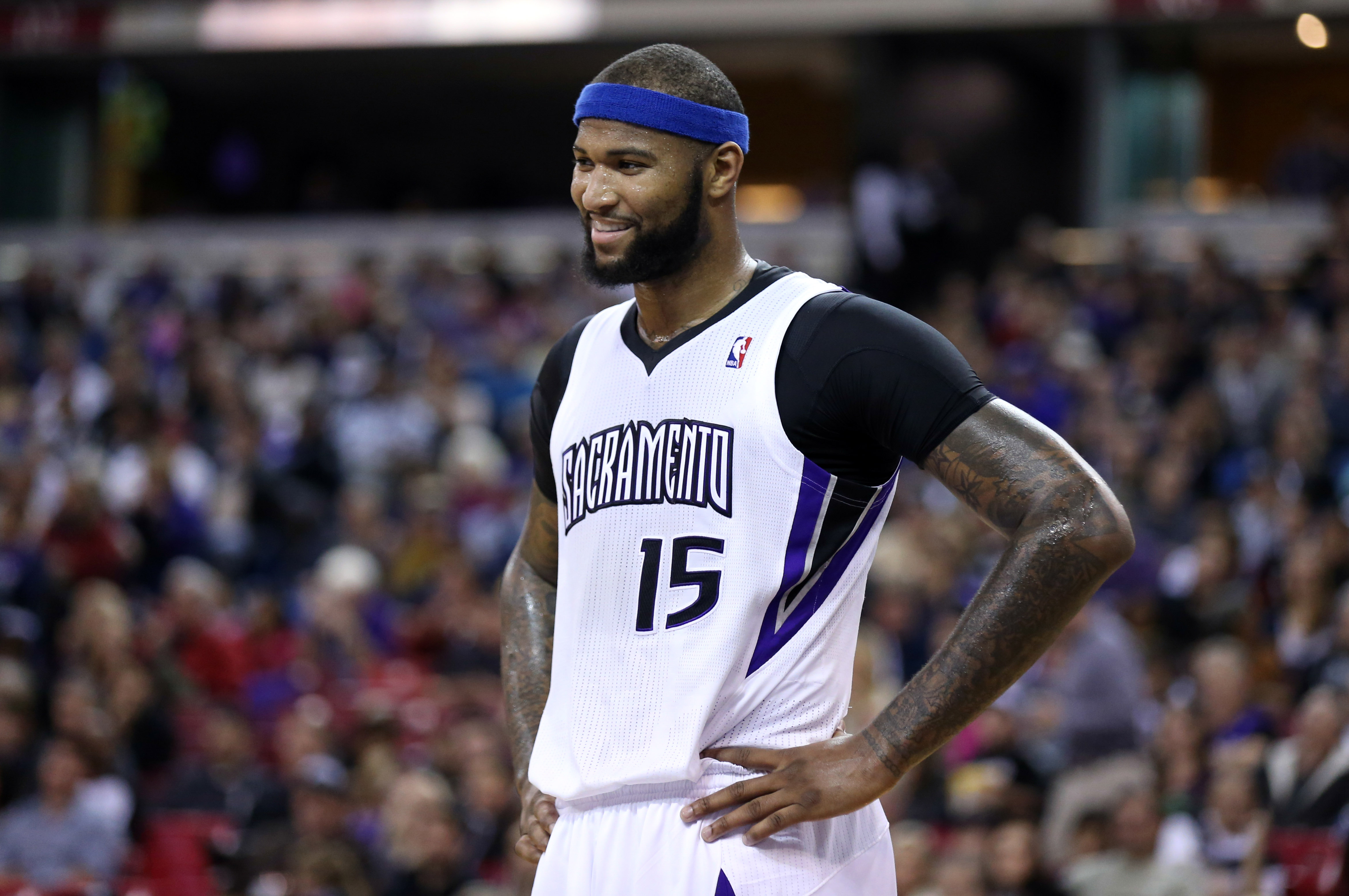 DeMarcus Cousins smiles. (Kelley L Cox-USA TODAY Sports)