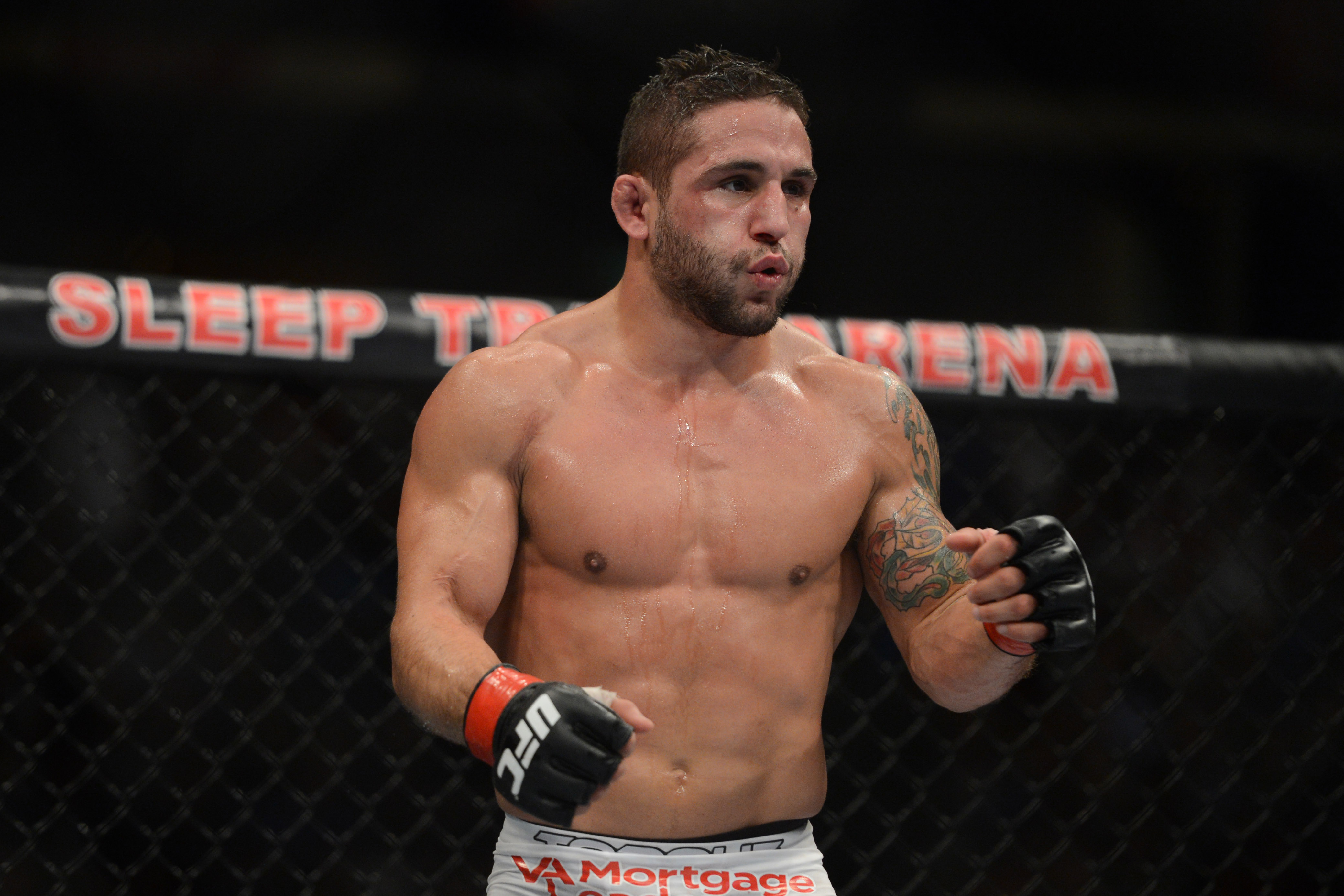 Chad Mendes will have to wait, perhaps until October, for another crack at featherweight champion Jose Aldo. (Kyle Terada-USA TODAY Sports)