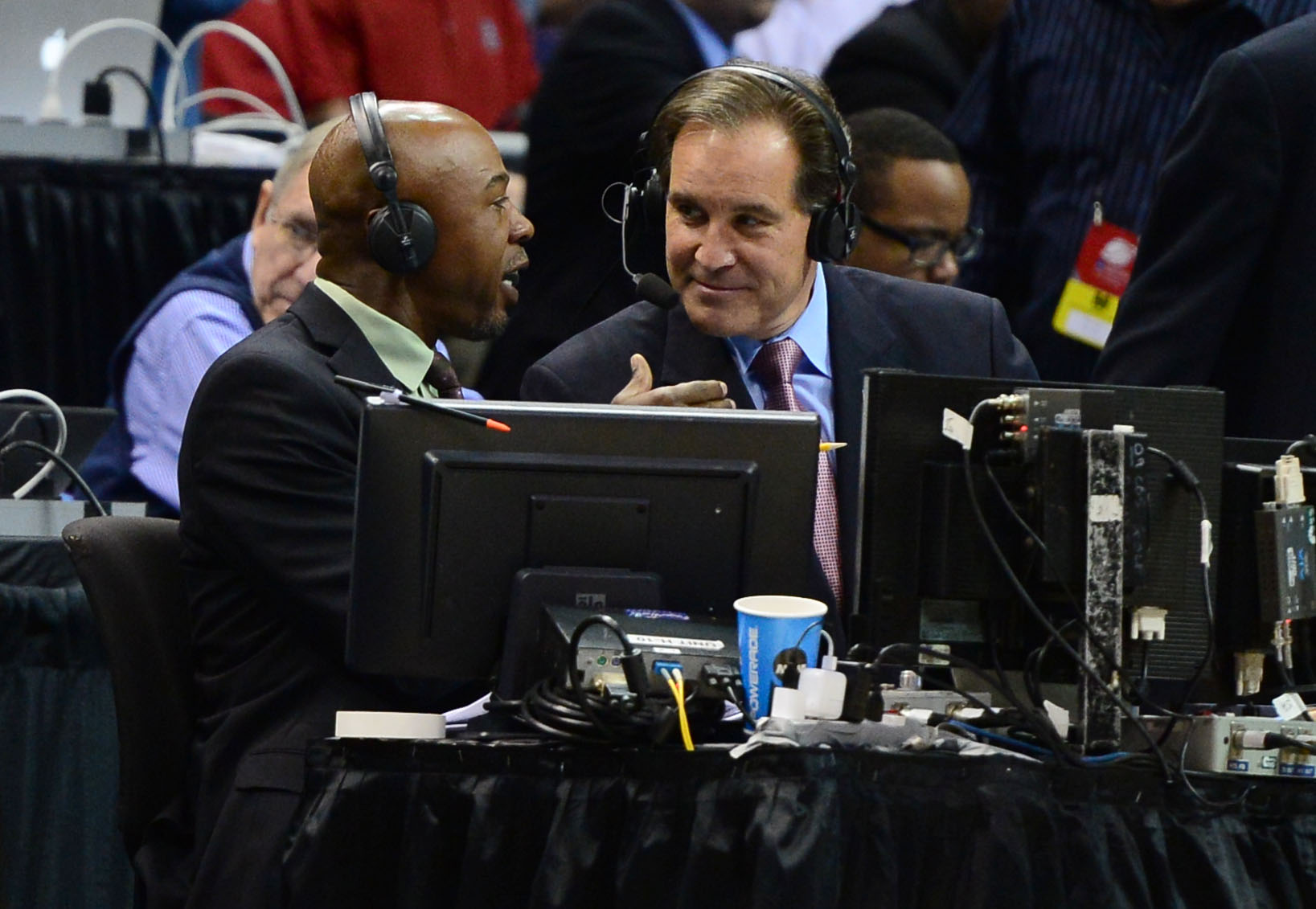 Greg Anthony calls an NCAA Tournament game in 2014. (Jasen Vinlove-USA TODAY Sports)