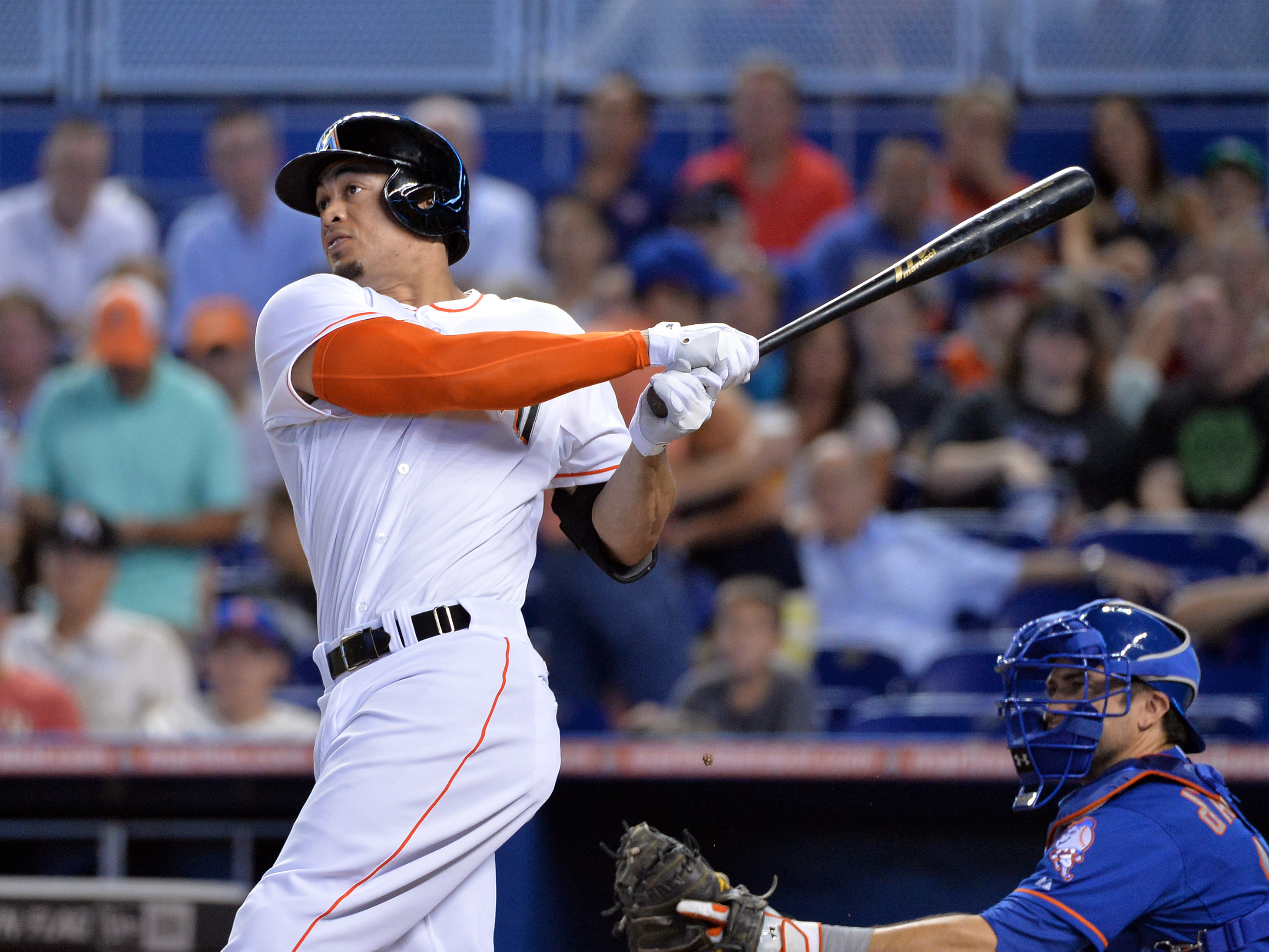 Marlins star Giancarlo Stanton is one of eight first-time Silver Slugger winners. (USA TODAY Sports)