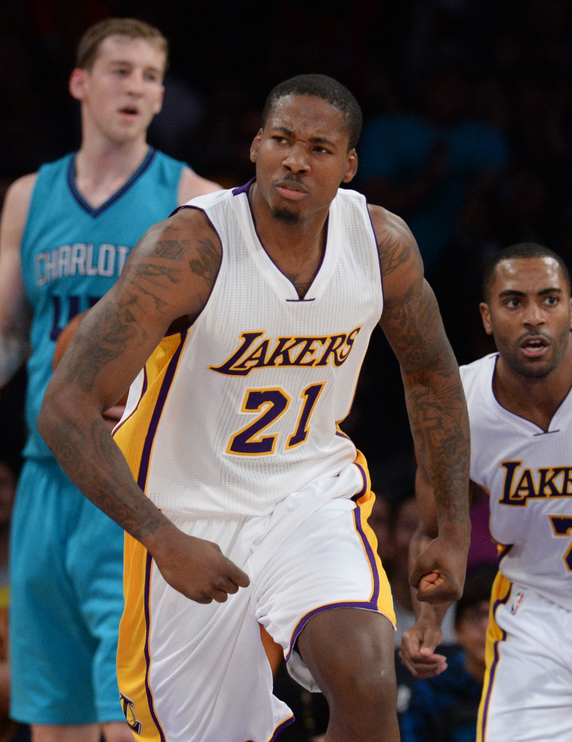 Ed Davis, feelin' himself. (Jayne Kamin-Oncea-USA TODAY Sports)