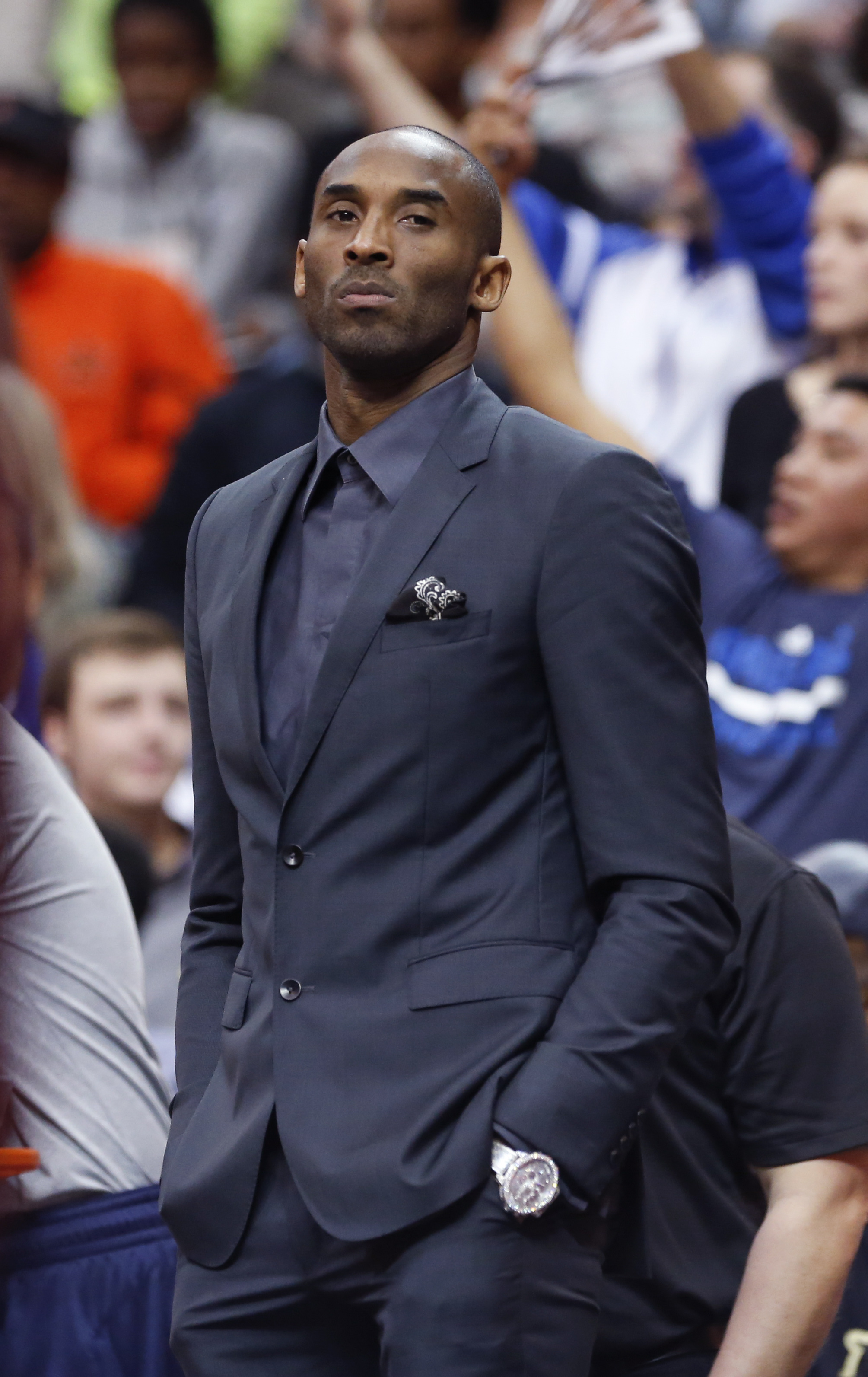 Kobe's suits already fit better. (Kevin Jairaj-USA TODAY Sports)
