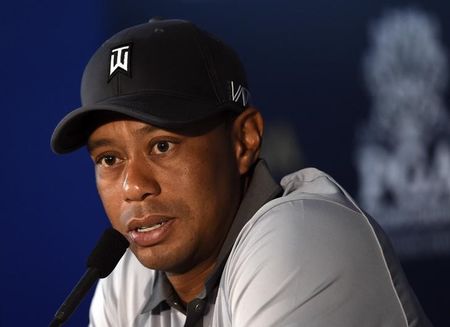 Tiger Woods speaks at a press conference during a practice round for the 2015 PGA Championship. (USAT)