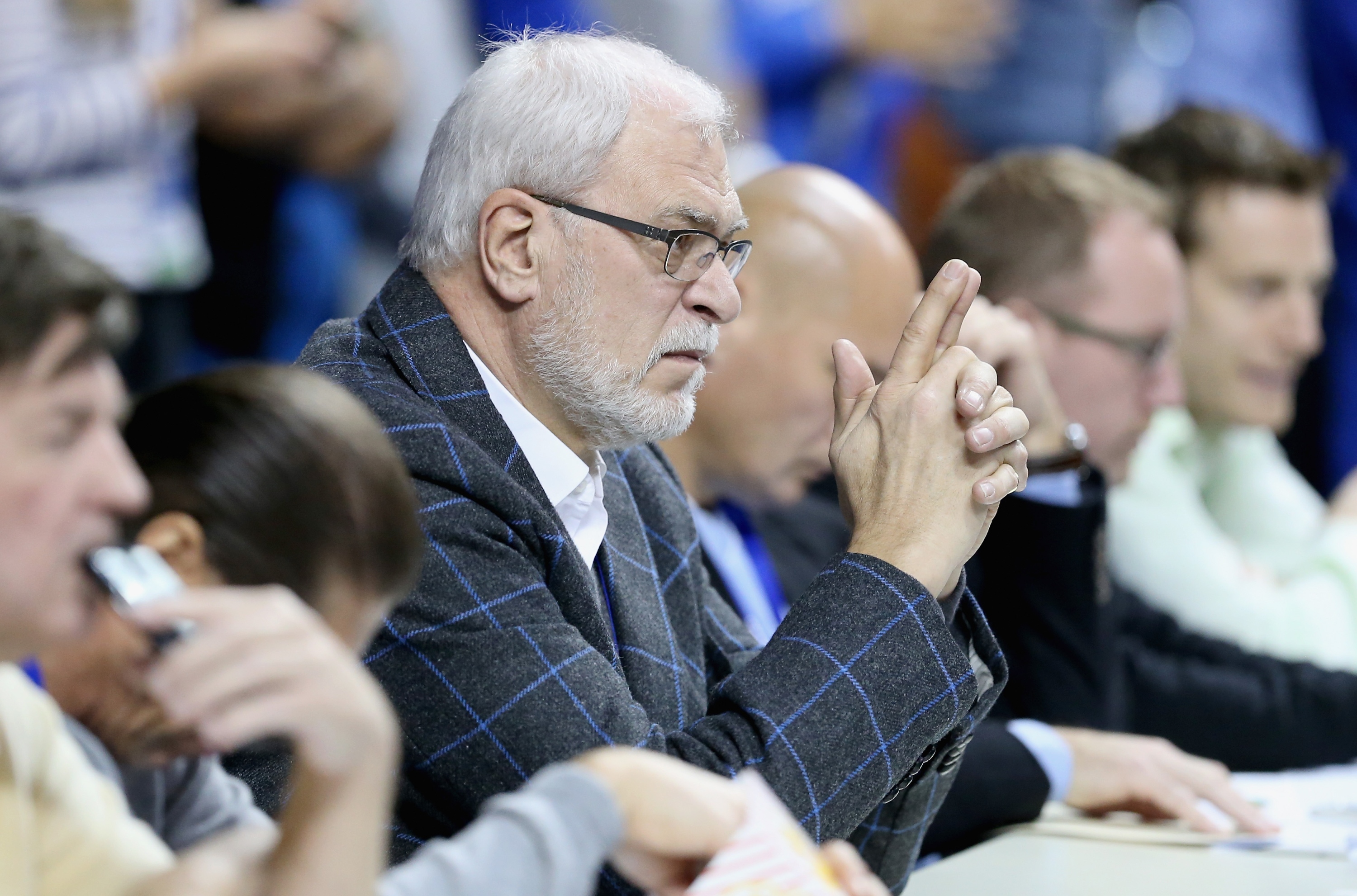 Phil Jackson watches Kentucky vs. Arkansas and contemplates the future. (Andy Lyons/Getty Images)