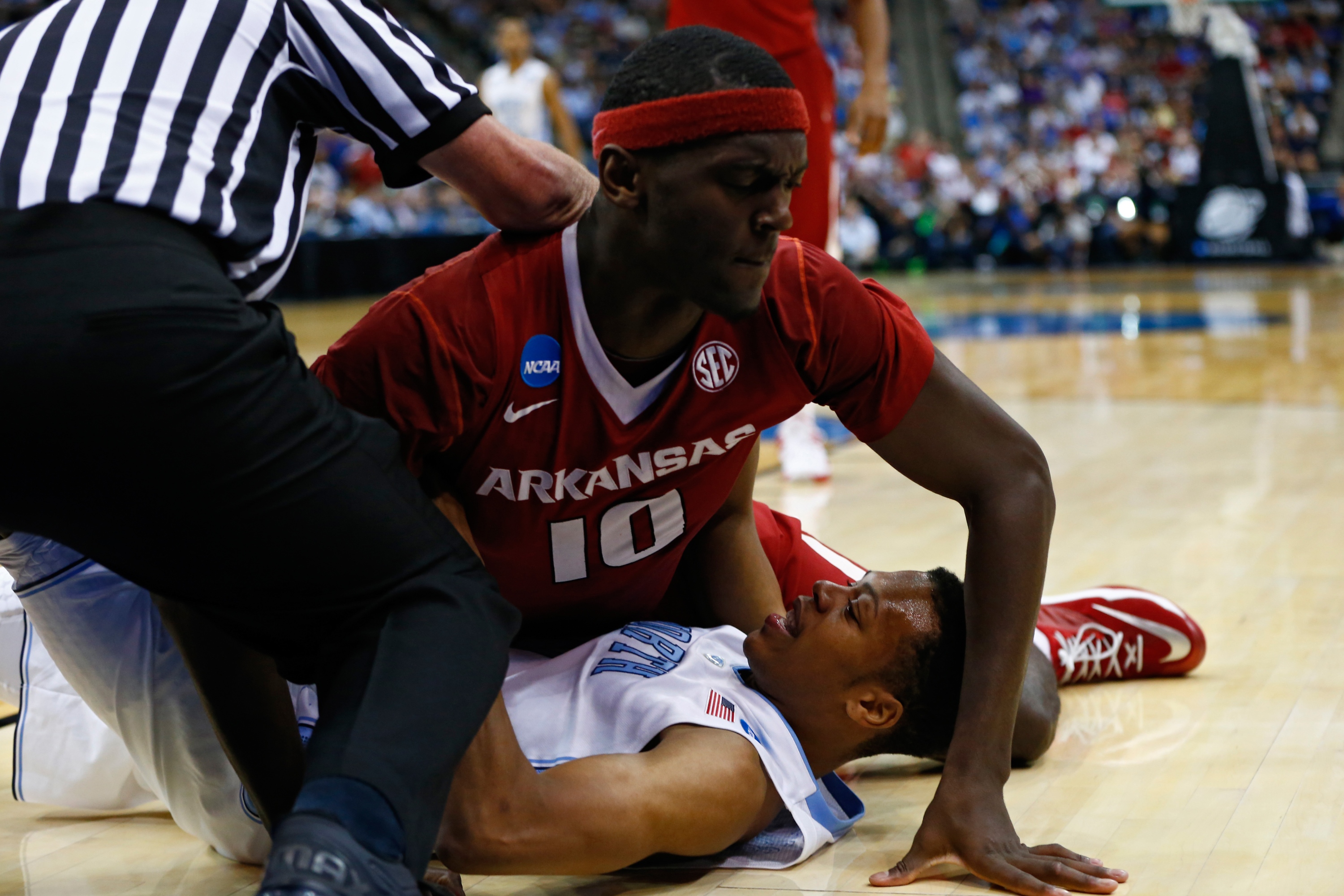 Arkansas' Bobby Portis brings motor and edge at the power forward spot. (Kevin C. Cox/Getty Images)