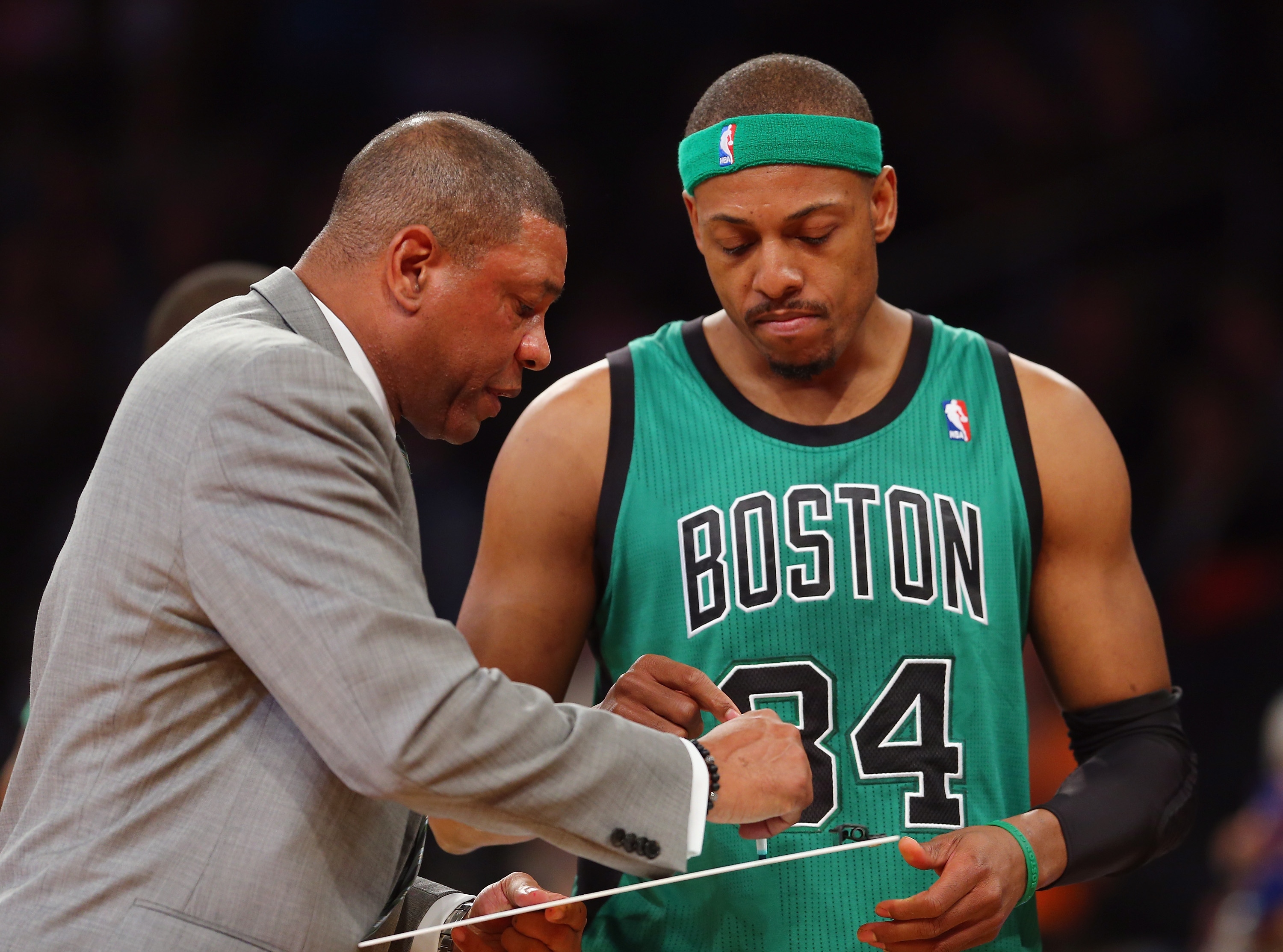 Reunited, and it feels so good. Wait, those aren't the new Clippers uniforms. (Getty Images)