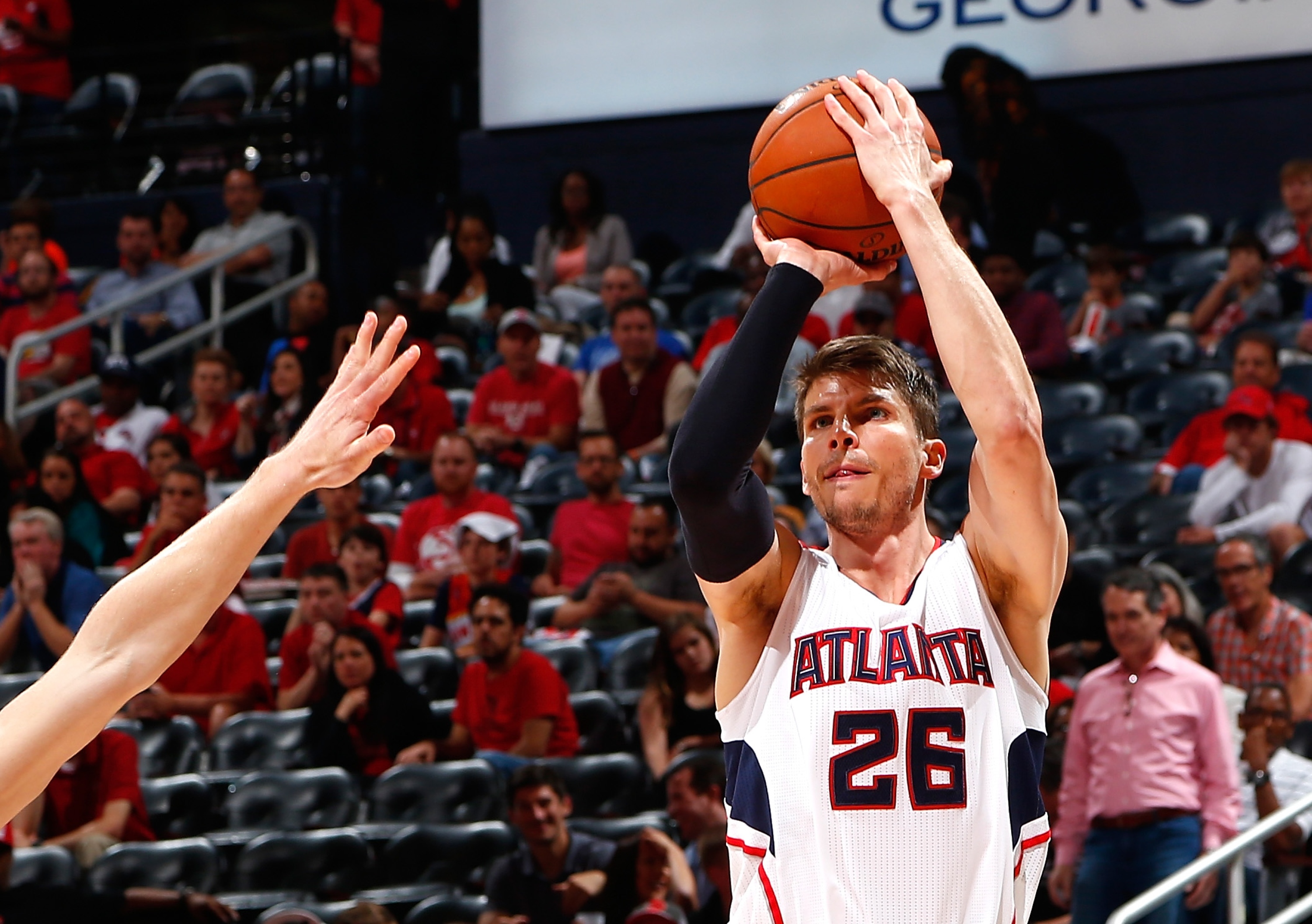 Kyle Korver rediscovered his stroke in Games 5 and 6 against Brooklyn. (Kevin C. Cox/Getty Images)