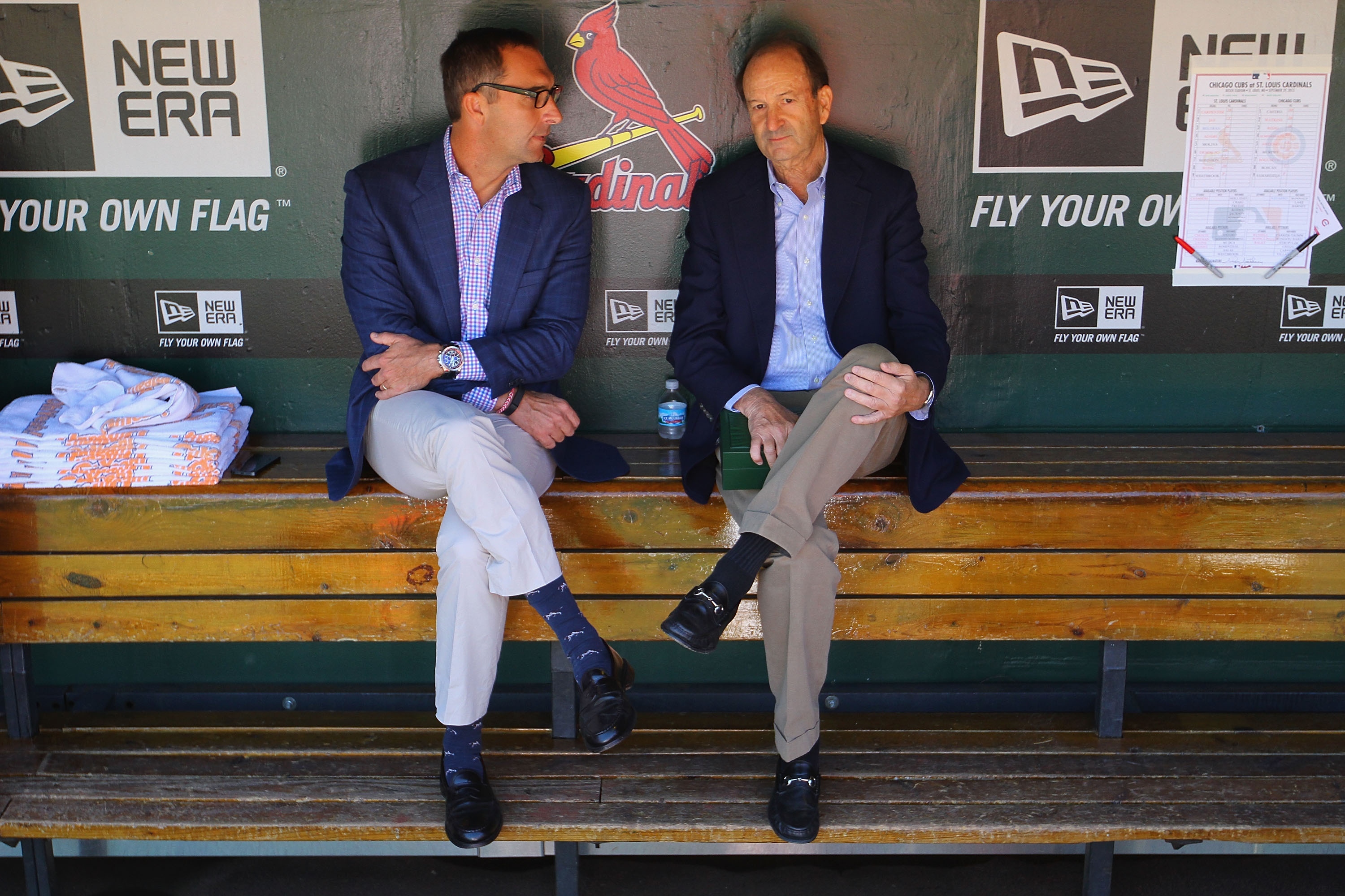 St. Louis Cardinals general manager John Mozeliak (L) and Bill DeWitt, Jr. managing partner and chairman. (Getty Images)