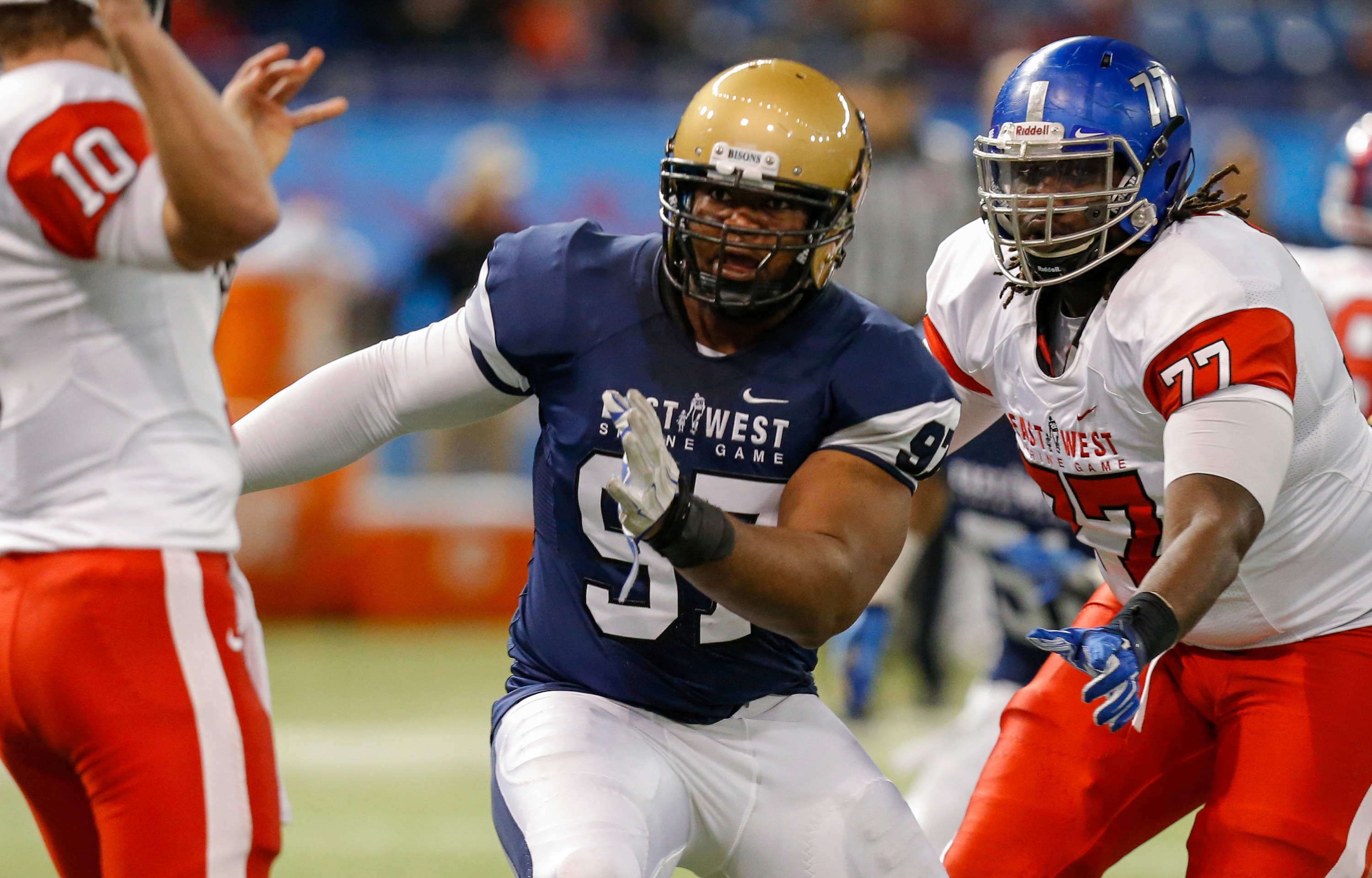 David Onyemata at the East West Shrine Game. (Getty)