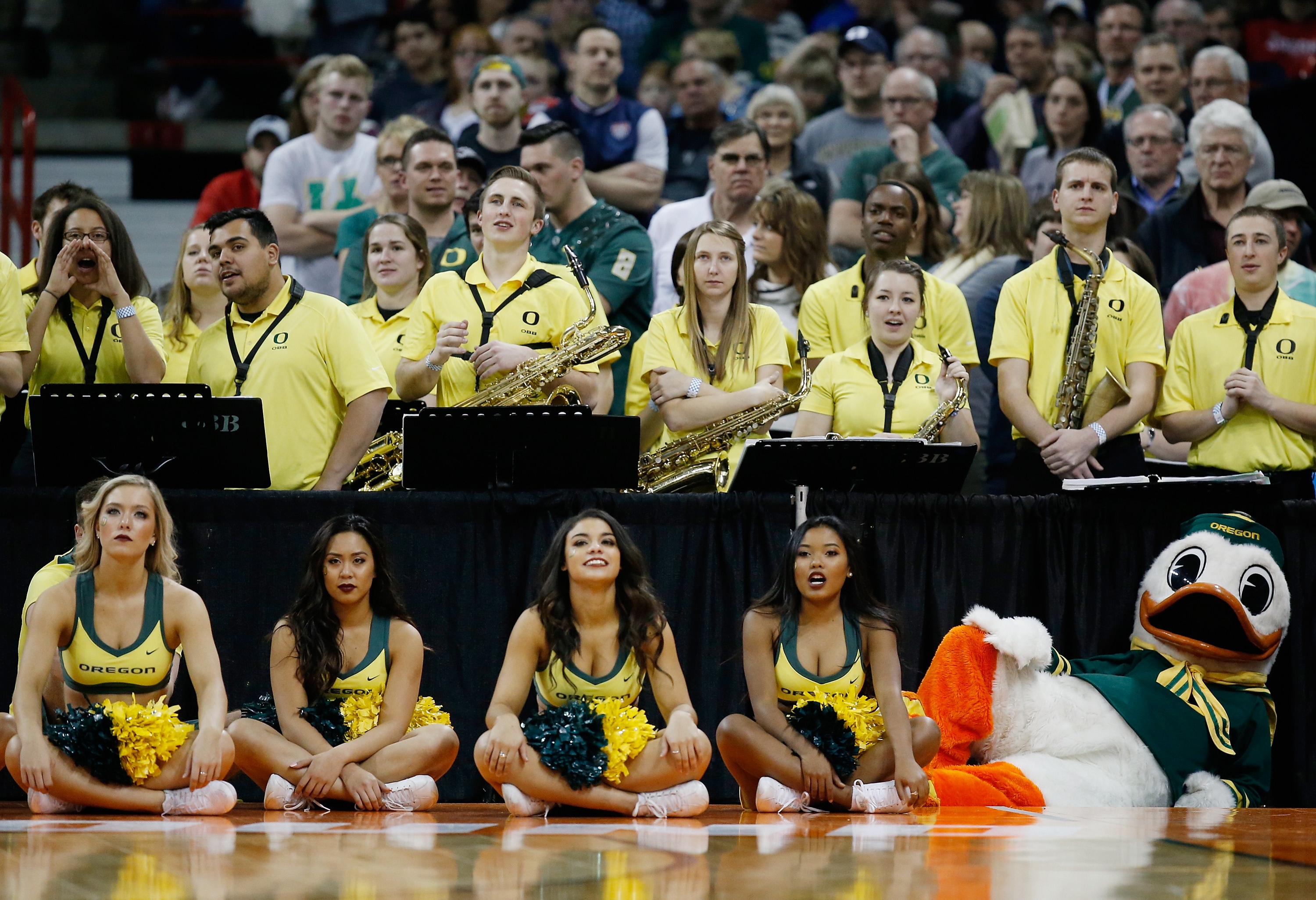 As all the other favorites were stressing out, the Duck — and the Ducks — were just chilling. (Photo by Ezra Shaw/Getty Images)