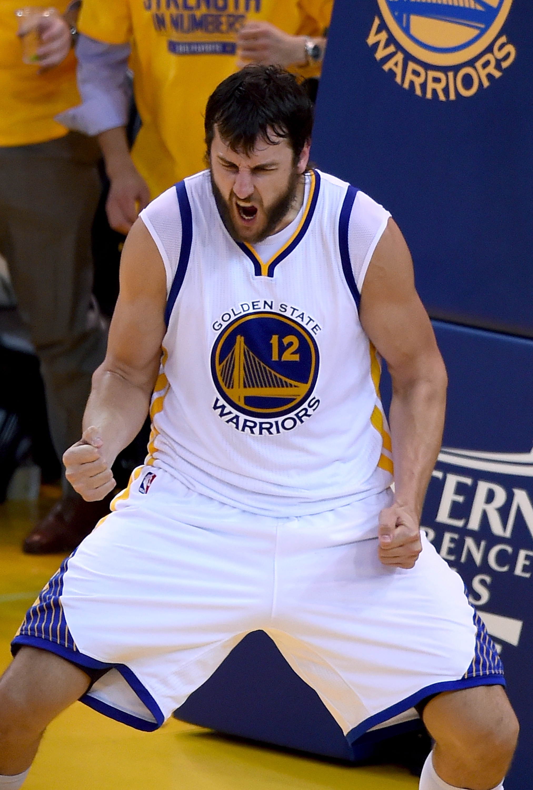 Andrew Bogut scores 30 Odd Foot of Grunts tickets. (Thearon W. Henderson/Getty Images)