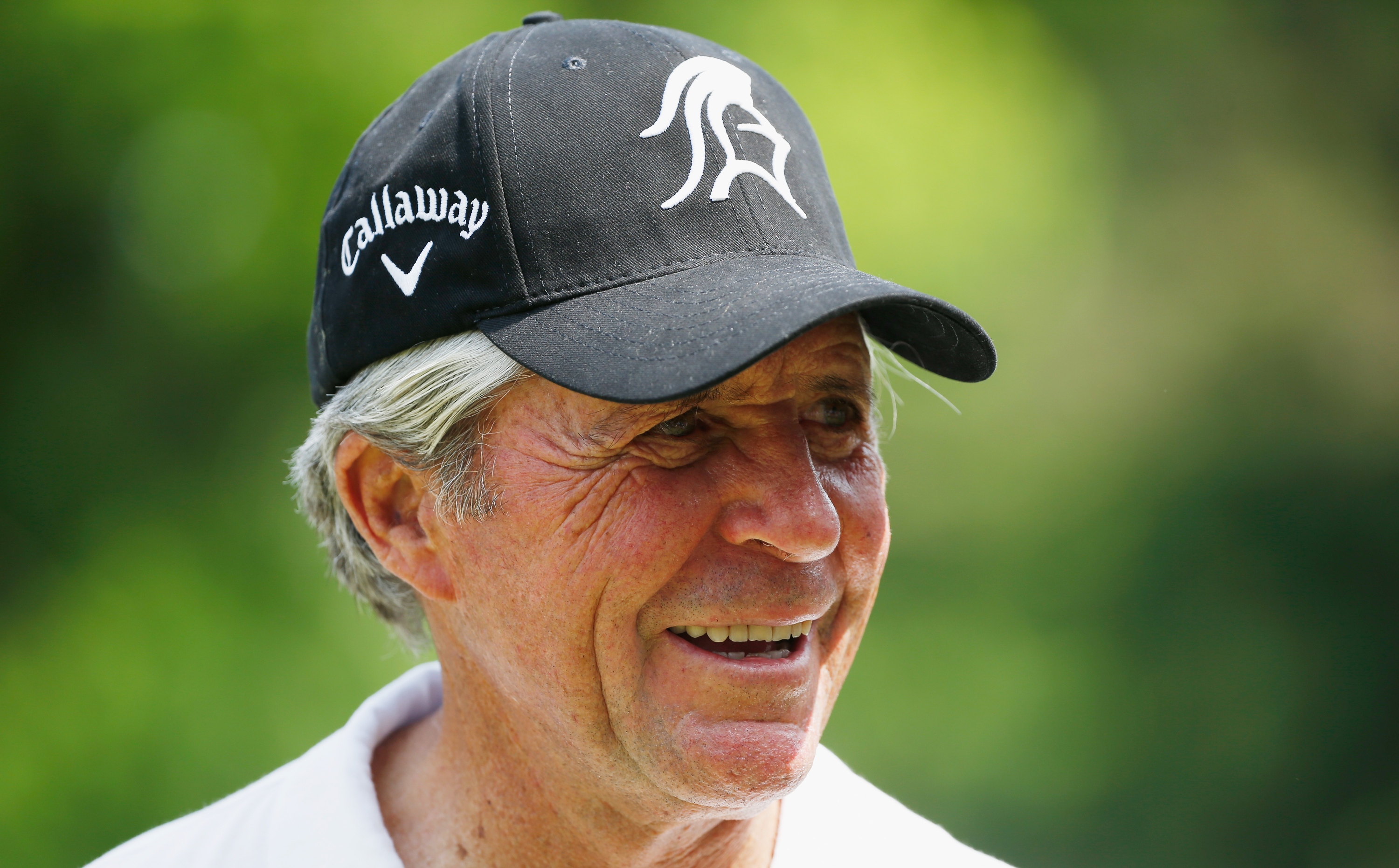 HOUSTON, TX - MAY 02: Gary Player of South Africa waits on a tee box during the 3M Greats of Golf at the Insperity Championship at The Woodlands CC on May 2, 2015 in The Woodlands, Texas. (Photo by Scott Halleran/Getty Images)