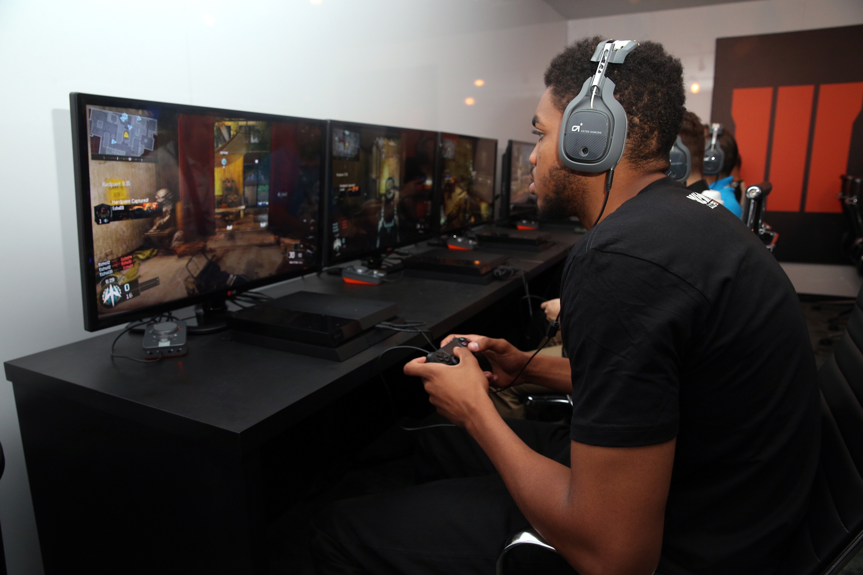 Karl-Anthony Towns will have to find time for video games in the NBA. (Photo by Imeh Akpanudosen/Getty Images for Activision)