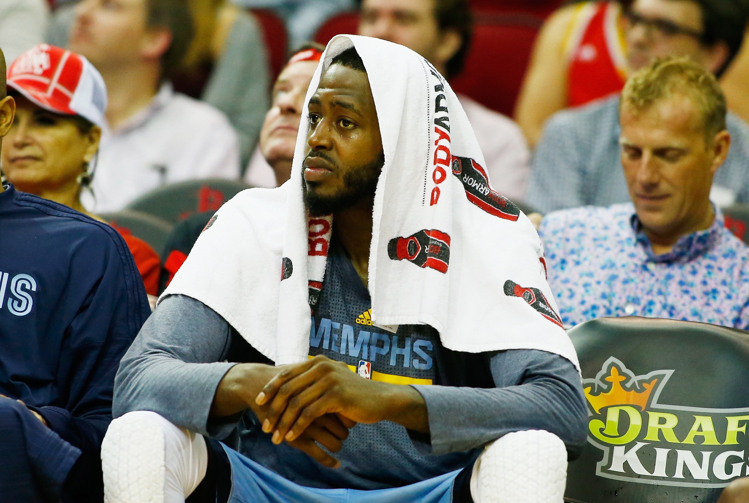 JaMychal Green watches the horror unfold. (Scott Halleran/Getty Images)