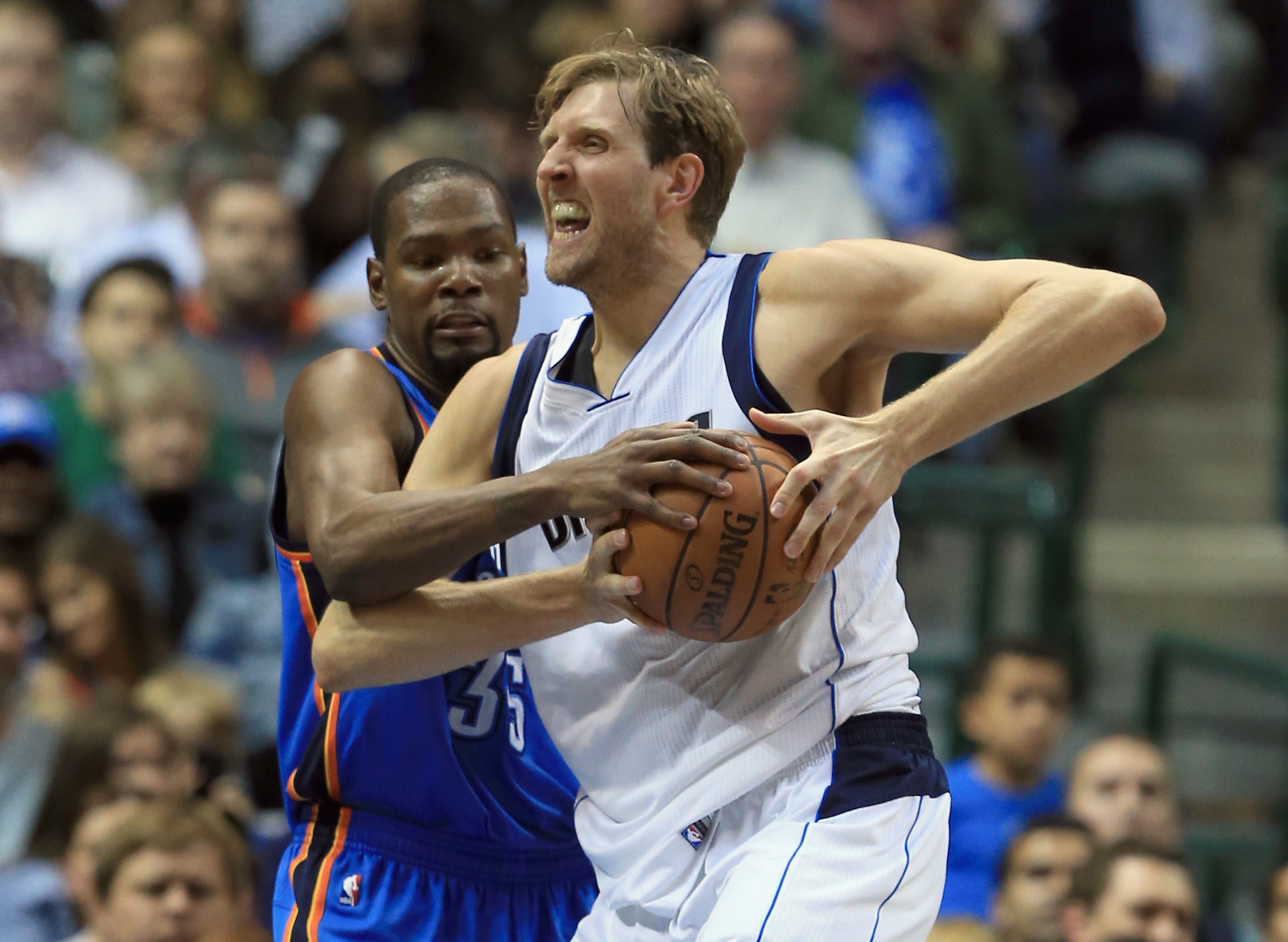 Expect Kevin Durant and Dirk Nowitzki to play big roles in this series. (Tom Pennington/Getty Images)