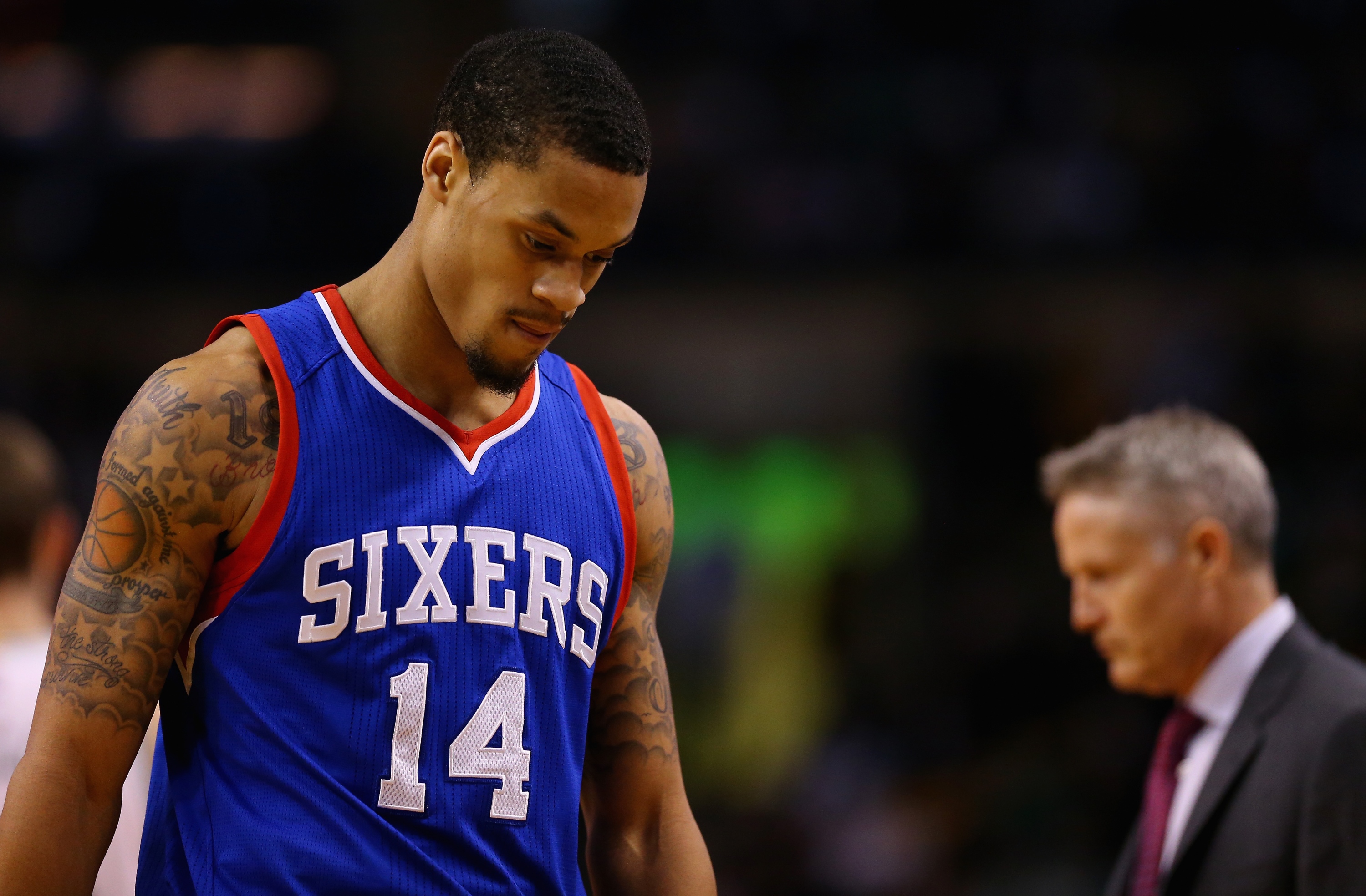 K.J. McDaniels rejected the 76ers' contract structure, and later wound up traded. (Maddie Meyer/Getty Images)