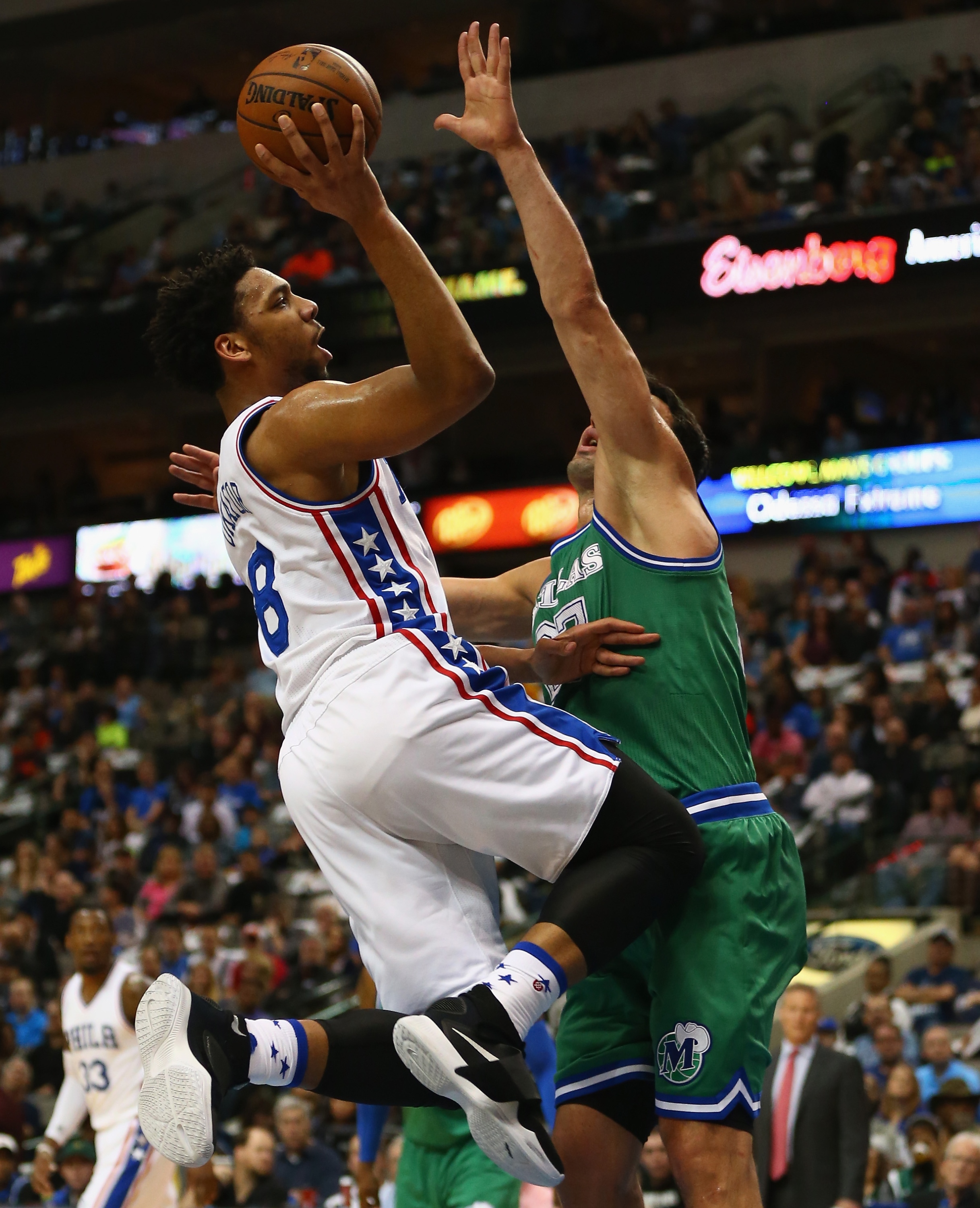 Okafor got plenty of chances to score with Philly this season. (Ronald Martinez/Getty Images)