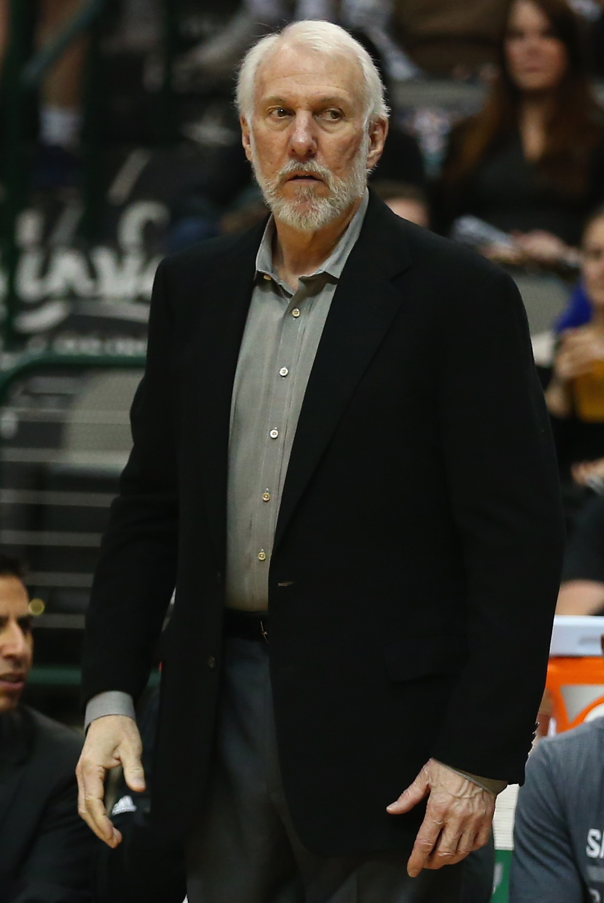 Gregg Popovich stares down all of us. (Ronald Martinez/Getty Images)