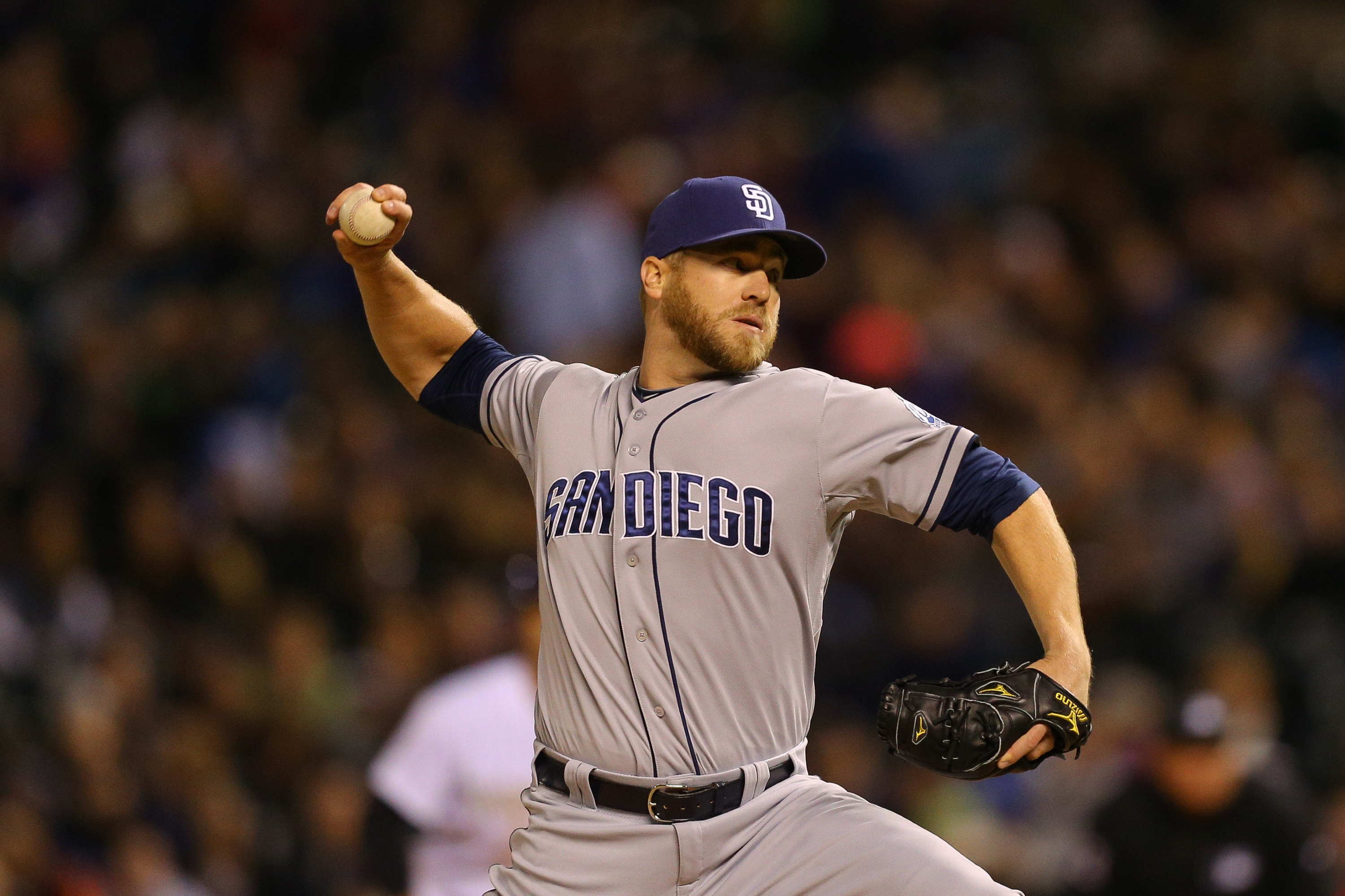 Shawn Kelley pitched for San Diego in 2015. (Getty Images)