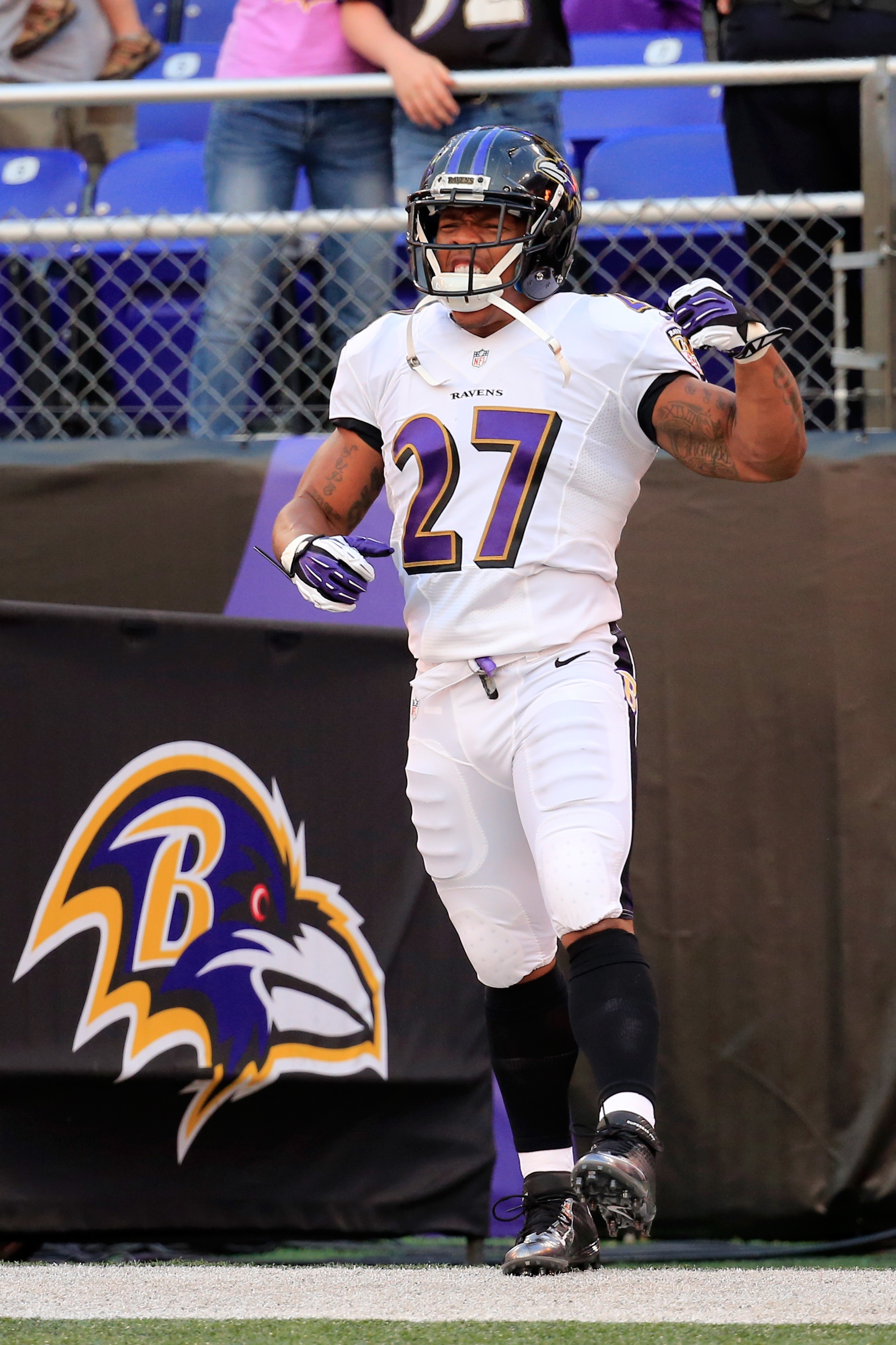 Will an NFL team ever welcome Ray Rice back to football? (Photo by Rob Carr/Getty Images)